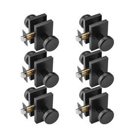 6p-pl303mb-bk Ncsen 6 Pack Black Door Knobs For Bath And Bed Privacy Pismo Doorknob Heavy Duty Do