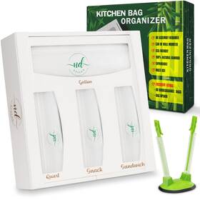 Nd Styles 198715636499 Sandwich Bag Organizer For Drawer - 6 In 1 Bamboo Foil And Baggie Storage Org