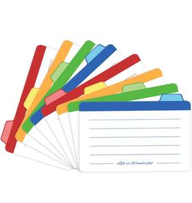 Neando-4x6-index-cards-guide Neando Index Cards Guide Dividers 4x6 Inches 4ftftx6 -20 Pack Multicolored
