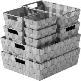 Neaterize 810056653521 Baskets For Organizing Set Of 9 Dark Grey - Storage Shelves Per Neaterize 810056653521 Baskets For Organizing Set Of 9 Dark Grey - Storage Shelves Per