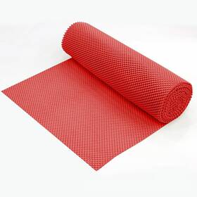 15.712 Nebulonova 764003838205 Nonslip Shelf Liner Mat With Small Square Pattern Red 15.7x20