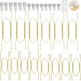 Nk0002 Nebuvark 14 Pieces Plate Hangers For Wall - 6/8/10/12 Inch Pack Gold