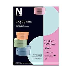 48528 Neenah Wausau Exact Index Cardstock 110 Lb 8.5 X 11 Inch Pastel Blue