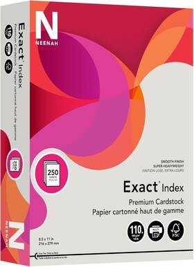 49591 Neenah Extra-heavyweight Exact Index Card Stock 110 Lb. 8 1/2 X 11 Gray 49591 Neenah Extra-heavyweight Exact Index Card Stock 110 Lb. 8 1/2 X 11 Gray