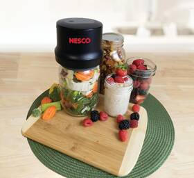 Vs-mj-2n1 Nesco 2-in-1 Electric Mason Jar Vacuum Sealer Kit With Assorted Lids Type-c