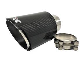 Nt-2551 Netami 2.5 Inch Inlet To 4 Outlet Matte Black Carbon Fiber Exhaust Tip Chrom
