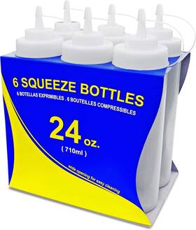 26238 New Star Foodservice Squeeze Bottles Plastic Wide Mouth 24 Oz Clear 26238 New Star Foodservice Squeeze Bottles Plastic Wide Mouth 24 Oz Clear