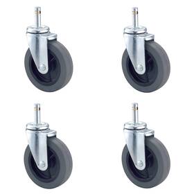 Ca4s4 Nexel Swivel Caster Kit Rubber 4 Inch Black