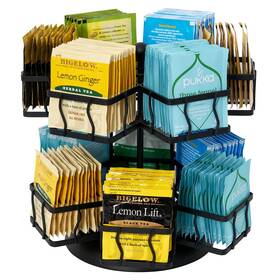Nhz 731525284278 Tea Bag Organizer Storage Holder Spinning Carousel With 12 Compartmen Nhz 731525284278 Tea Bag Organizer Storage Holder Spinning Carousel With 12 Compartmen