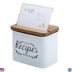 B08kw8njyh Nikky Home 4x6 Kitchen Metal Recipe Box With Cards And Dividers White Organization Storage B08kw8njyh Nikky Home 4x6 Kitchen Metal Recipe Box With Cards And Dividers White Organization Storage