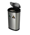 Nine Stars 13.2 Gallon Motion Sensor Recycle Unit And Trash Can Non Skid Base 891946001226