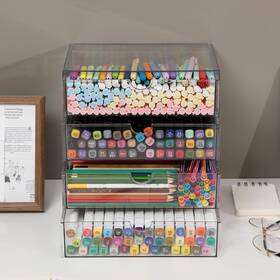 Nw-2d702 Nineween Clear Desk Organizers And Accessories Plastic Drawer Organizer For Home Offi