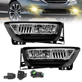 Hd-707-tc Nioboee Fog Lights Compatible With 2013 2014 2015 Accord 4-door Sedan Halogen Bu