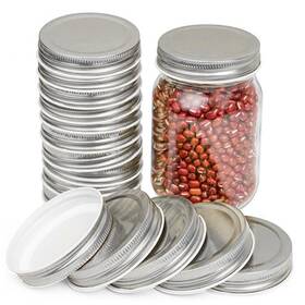 63a54hew Nissdocvk 50 Packs 3.39 Inch Mason Jar Regular Mouth Lids Leak Proof Secure Stora