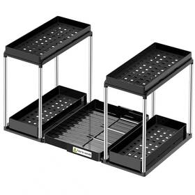 Scj-w200-2 Niuxx Expandable Under Sink Organizer 2 Tier Cabinet - Doubl