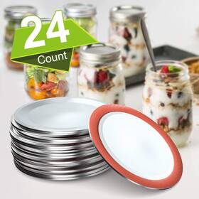 Nlaahce 750139222483 Mason Jar Lids Regular Mouth Canning Lid For Ball Kerr Jars - Silver