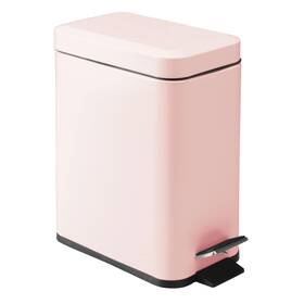 07292mdbsteu Nobrand Light Pink Pedal Bin With Lid And Bucket For Bathroom Kitchen