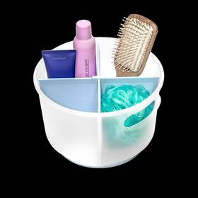 957701206 Nobrand Portable Turntable With Dividers Undersink Organizer Frost Blue