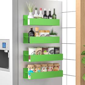 C194 Nobrand 4 Pack Magnetic Spice Rack For Fridge And Oven Green Organizer