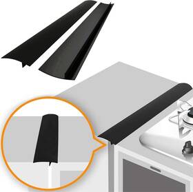 Cgc101 Nobrand Heat Resistant Silicone Stove Gap Covers 2 Pack 21 Inch Black
