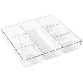 In-61830 Nobrand Plastic Divided Kitchen Utensil Organizer For Drawers Clear
