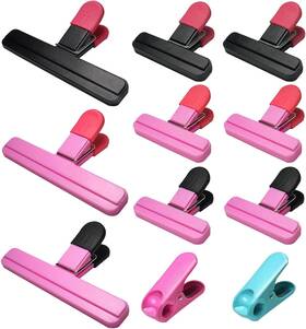 Sr2304 Nobrand 11 Pack Food Bag Clips 3 Large 6 Small 2 Round Black Pink