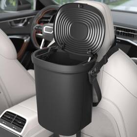 Zdx04-ctc01 Nobrand Soft Silicone Car Trash Can With Lid 1.9g Fits Sedans/suvs/mpvs/trucks