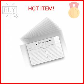 Nobrands 313099917945 Recipe Card Protectors 100 Pack 4 X 6 Inch Pockets Clear Plastic Sleeves