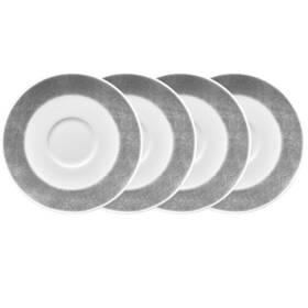 Noritake 037725597713 Grey Hammock Saucer 6 1/4 Inch Set Of 4 In Blue/white