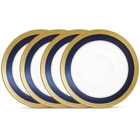 Noritake 037725603063 Odessa Cobalt Gold 6 Inch Saucer Plates Set Of 4 Noritake 037725603063 Odessa Cobalt Gold 6 Inch Saucer Plates Set Of 4