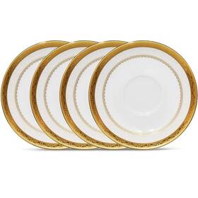 Noritake 037725603230 Odessa Gold 6 Inch Saucer Plates Set Of 4
