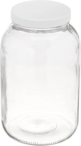 North Mountain Supply 810045265469 1 Gallon Glass Jar Wide 6 Inch X 10.5 White