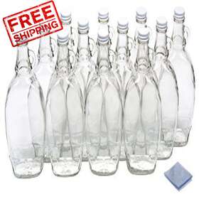Fsj-12-sb North Mountain Supply 12 Ounce Bottles With Shrink Bands White Metal Lids And