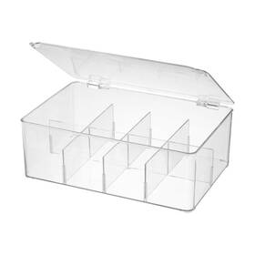 Nvlkty0925-1 Novelinks Clear Plastic Tea Bag Organizer Stackable Storage With Lid Divided