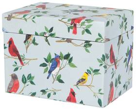Now Designs 064180323649 Recycled Cotton Paper Recipe Card Box Birdsong