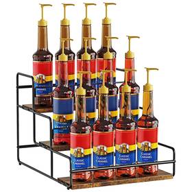 Nuovoware 732133592007 3-tier 12 Bottles Coffee Syrup Organizer Separable Metal Rack With Nuovoware 732133592007 3-tier 12 Bottles Coffee Syrup Organizer Separable Metal Rack With