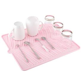 P736313087215 Nuovoware Silicone Dish Drying Mat 16 Inch X 14 Large Coffee Pink Kitchen