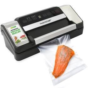 Pkvs90sts Nutrichef Vacuum Sealer For Food 80kpa With Canister Hose And Bags - Stone
