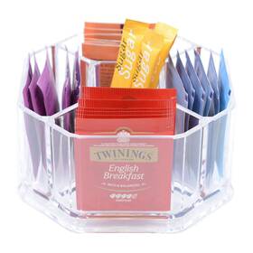 Oak Savanna 002130292920 Tea Organizer For Bags Sugar Packet Holder Caddy - Clear Acrylic Bag