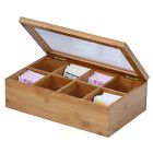 Oceanstar Bamboo Tea Box 8 Compartments Organizer Wooden Coffee Sugar Kitchen Counters 709788285509