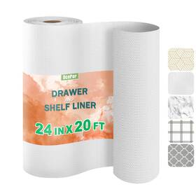 Ocepor 717206602838 Non-adhesive Drawer And Shelf Liner 24in X 20ft Non Slip Cabinet Cupboard