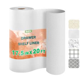 Ocepor 717206602890 Nonadhesive Drawer And Shelf Liner 17.5in X 20ft Non Slip Cabinet Cupboard L