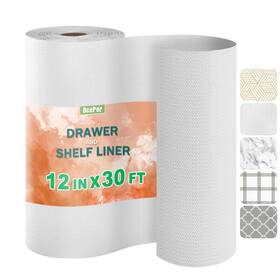 Ocepor 717206602920 Non-adhesive Drawer And Shelf Liner 12in X 30ft Non Slip Cabinet Cupboard