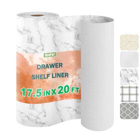 Sl002 Ocepor 717206604092 Non-adhesive Drawer And Shelf Liner 17.5in X 20ft Non Slip Cabinet Cupboa