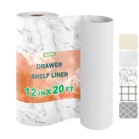 Sl002 Ocepor 717206604153 Non-adhesive Drawer And Shelf Liner 12in X 20ft Non Slip Cabinet Cupboard