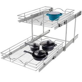 Swb061820 Ocg 2 Tier Pull Out Cabinet Organizer 20 Inch W X 18 D Drawers For K