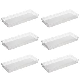 Oggi 764271097670 Clear Drawer Organizer - 6.25 Inch X 15.75 Set Of 6 Ideal For Organiz