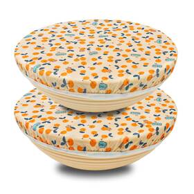 Cherry-30cm Ohiyo Reusable Beeswax Bowl Covers 2 Large Elastic Cotton Cloth Sourdough