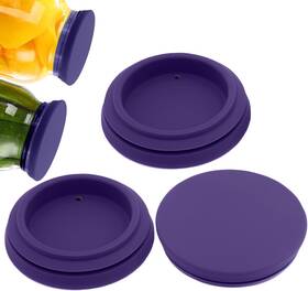 Violet-3 Oklgo 029082225569 Regular Mouth Mason Jar Lids - Upgrade Canning Fit For All Pack