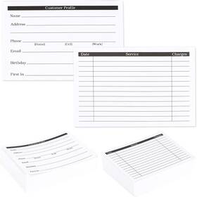 Okuna Outpost 194425592483 Client Profile Cards - Salon Office Supplies 4 X 6 Inch White